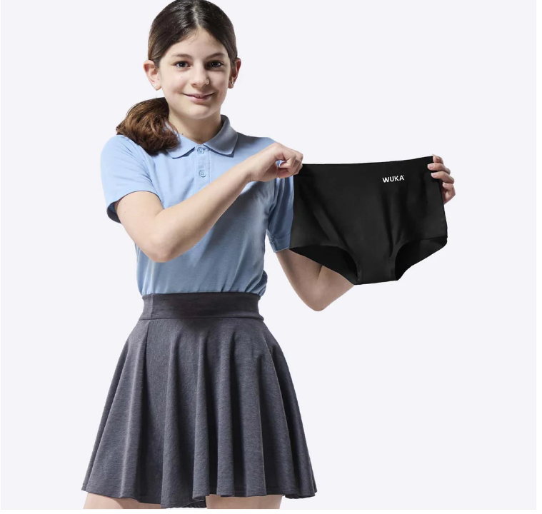 DUMMY - WUKA adolescente Stretch™ Boxer Short talle medio flujo abundante Negro - S-L